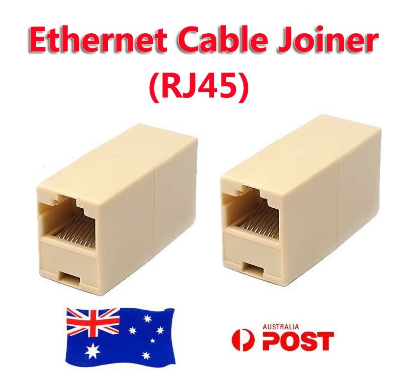 RJ45 Joiner Coupler Connector Cable Extender For Internet Network Connection AU
