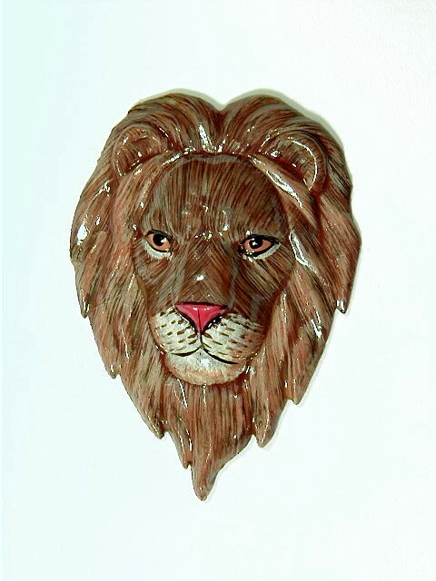 Hand Painted Lion Face Refrigerator Magnet 257L