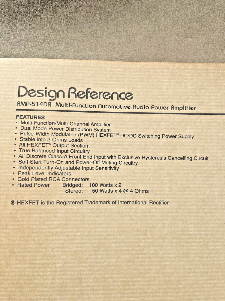 Design Reference Coustic AMP-514DR 4-Channel Multi-Function Amplifier, NOS #238