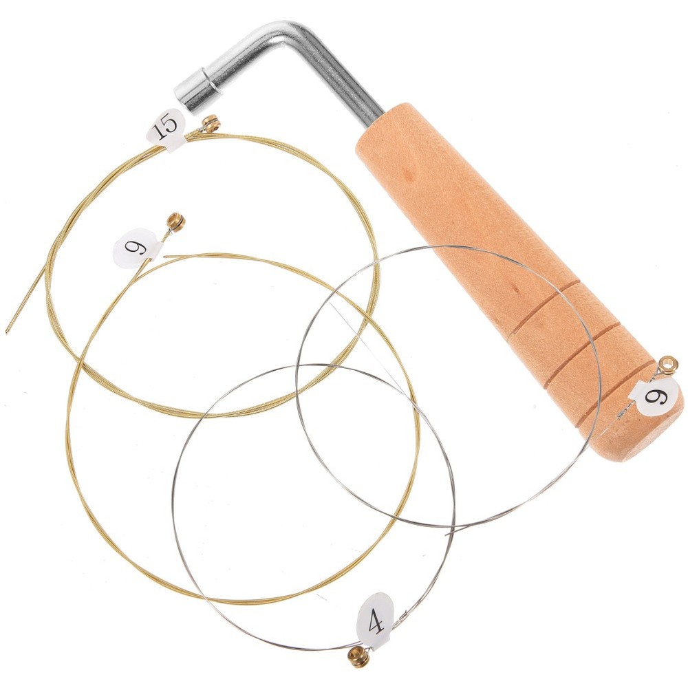 1Set Metal Harp Strings Kit With Tuning Wrench For Easy String Changes