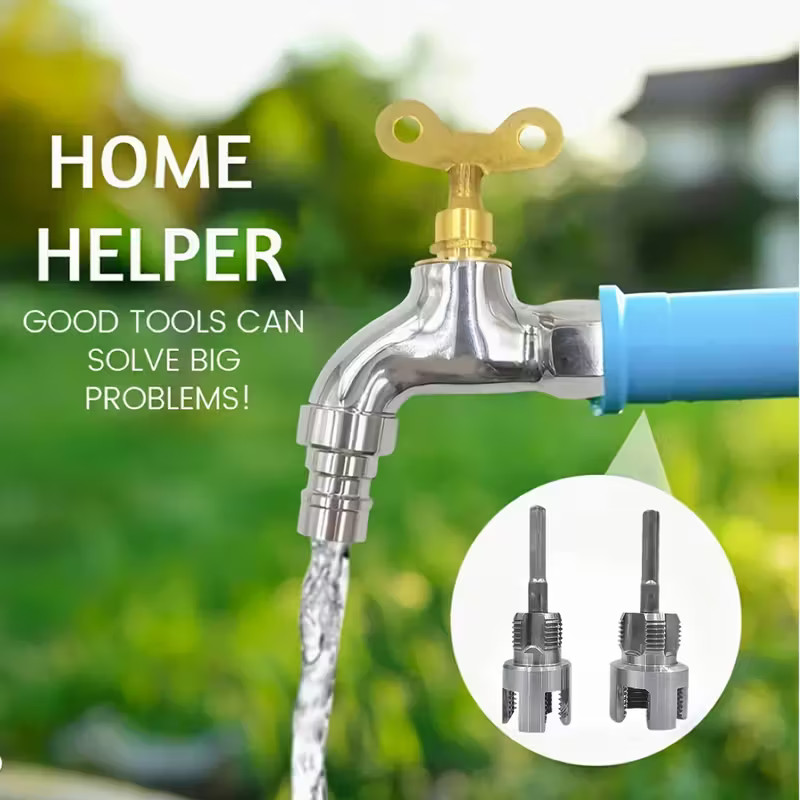 2x Integrated Internal & External Pipe Threading-Tool, PVC Pipe Threader Kit NEW