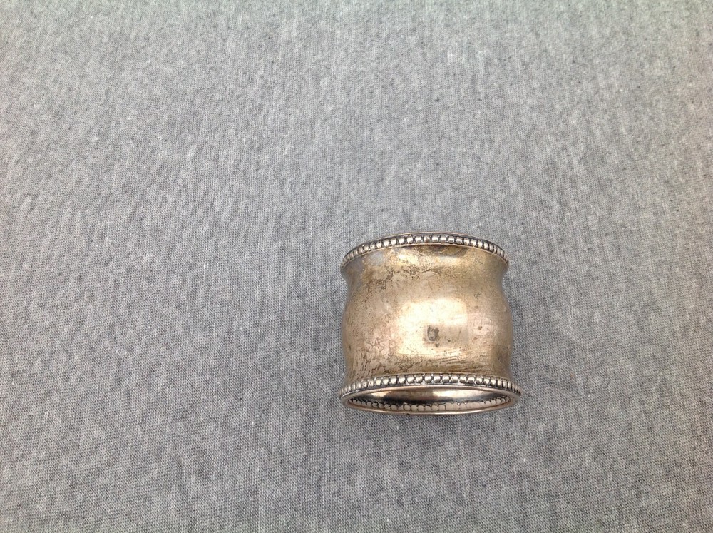 Hallmarked Sterling Silver Napkin Holder "John 1906"