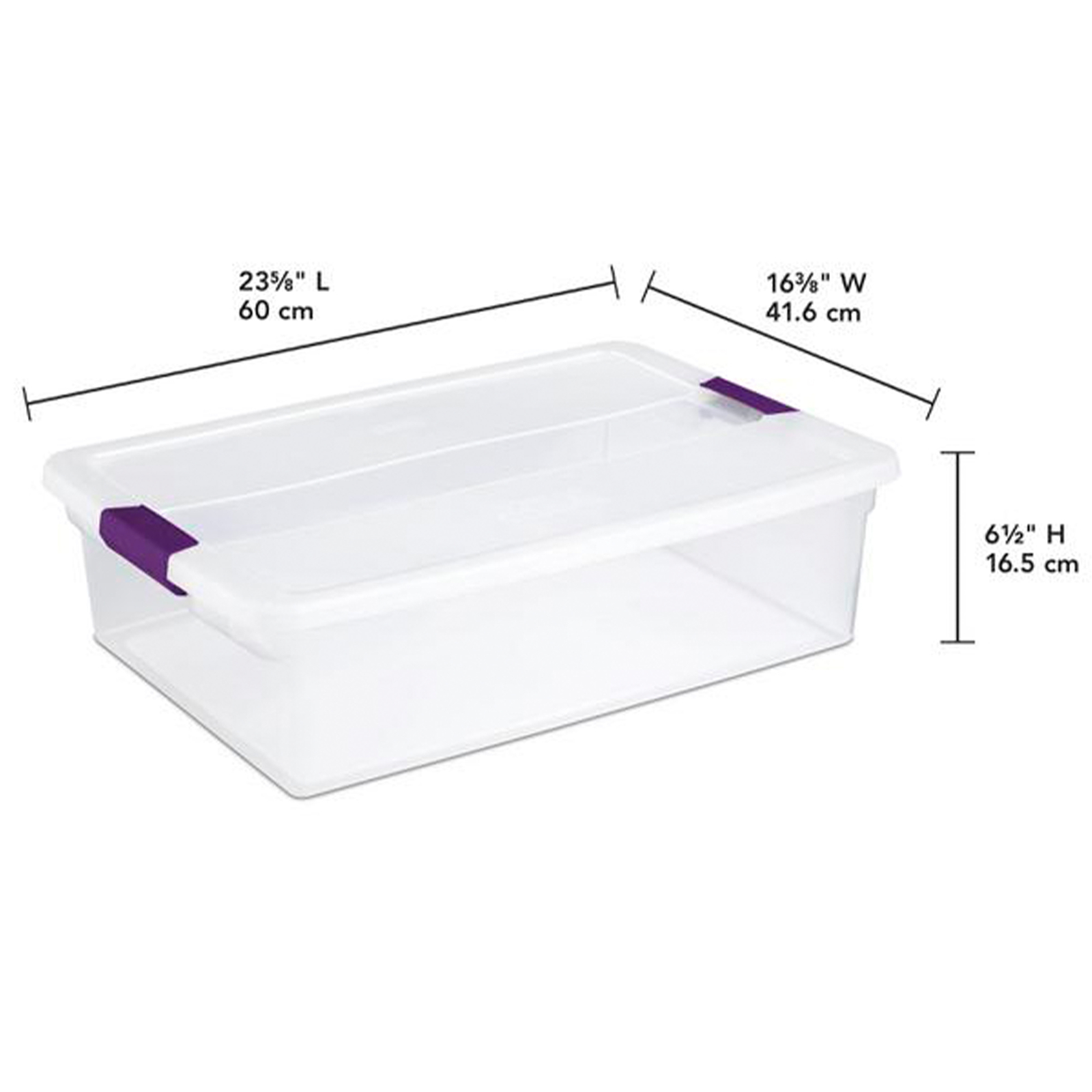Sterilite 32 Quart Clear View Storage Container Tote w/ Latching Lid, (6 Pack)