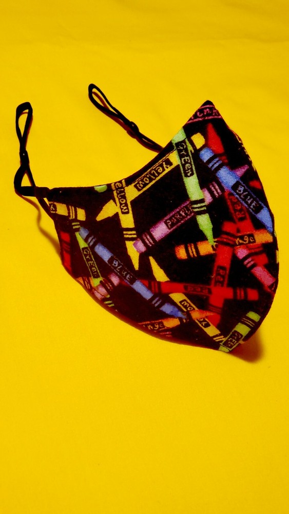 Handmade Kids Crayon Adjustable Face Mask