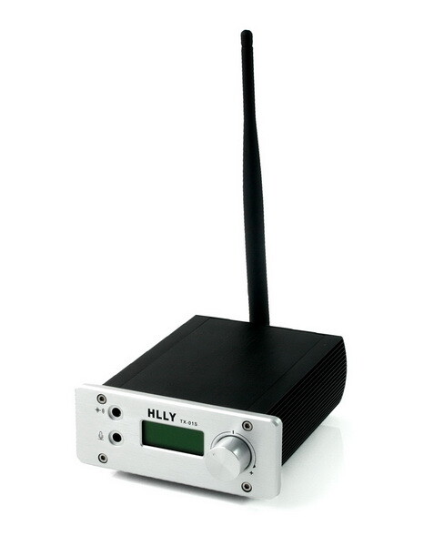 HLLY 1.5W 1W FM Transmitter Wireless Audio 88-108Mhz + Antenna + Power Black
