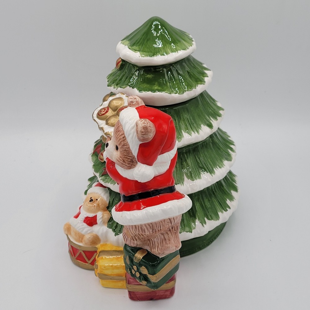 World Bazaar Inc. Teddy Bear Christmas Tea Pot With Bear Handle Tree