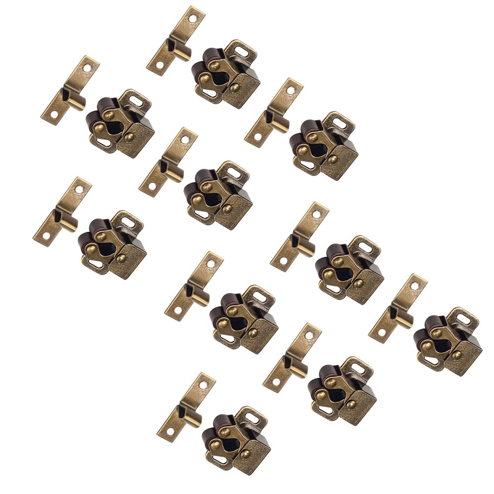 10Pcs/Set Steeel Cabinet Door Latch Buckle Lock Catch Stopper Roller Catch
