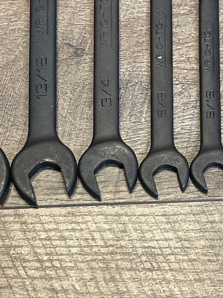 Wright Tools Wright Grip Combination Wrench Set-Black Finish-New Old Stock
