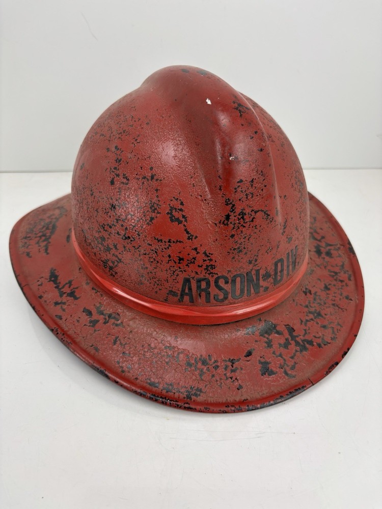 Vintage Firefighter Helmet – ARSON DIVISION – Composite Shell – Mid-Century