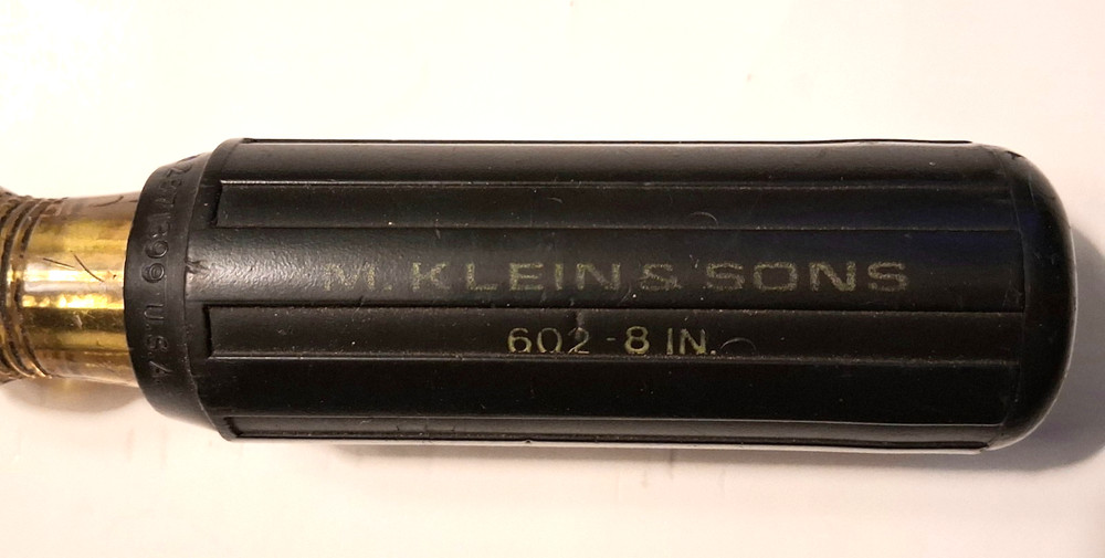 M KLEIN & SONS SCREWDRIVER 602 3/8 X 8" FLAT BLADE RUBBER/PLASTIC HANDLE