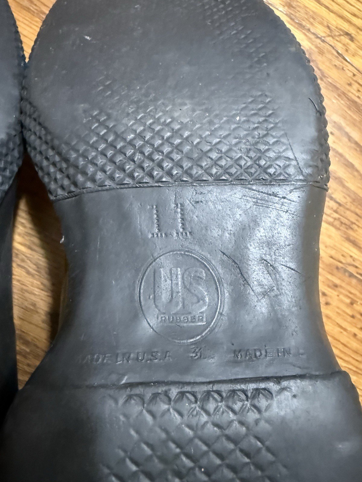 Rare 1st Pattern WW2 US Army Rubber Overshoes Size 11