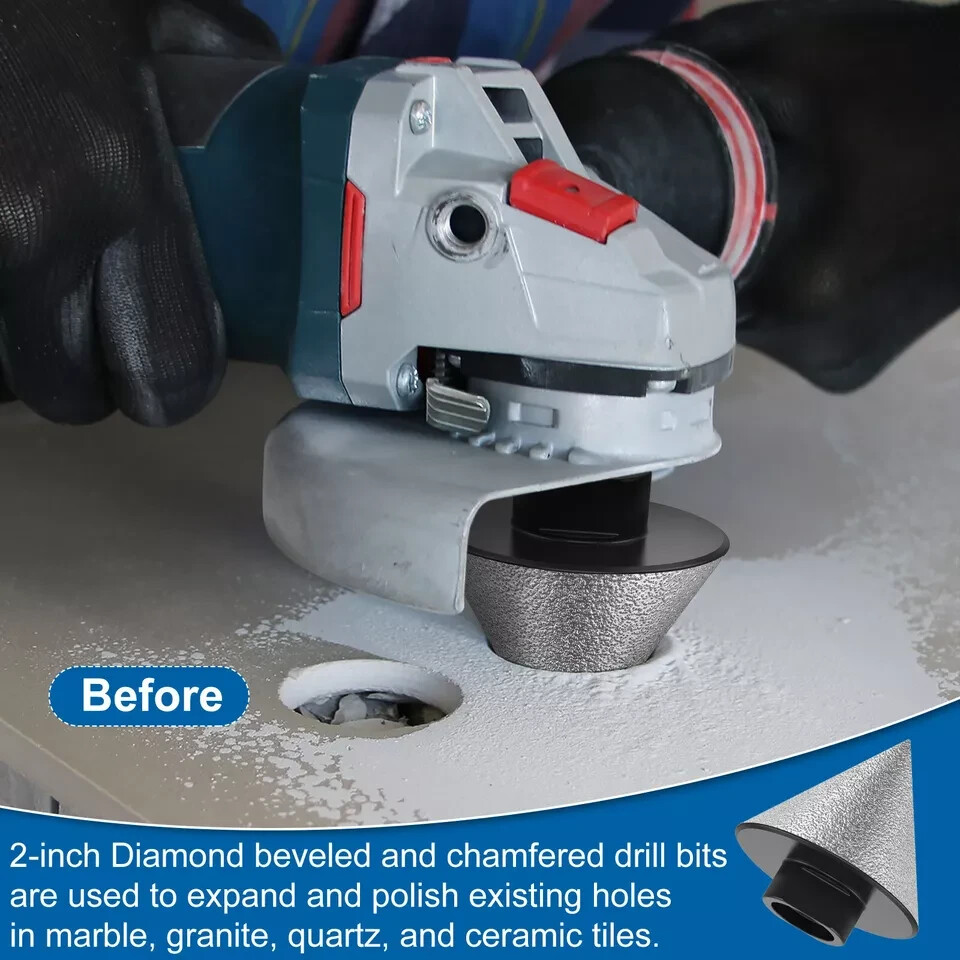 3/16" granite marble demi bullnose core bit chamfer beveling bit blade buffer