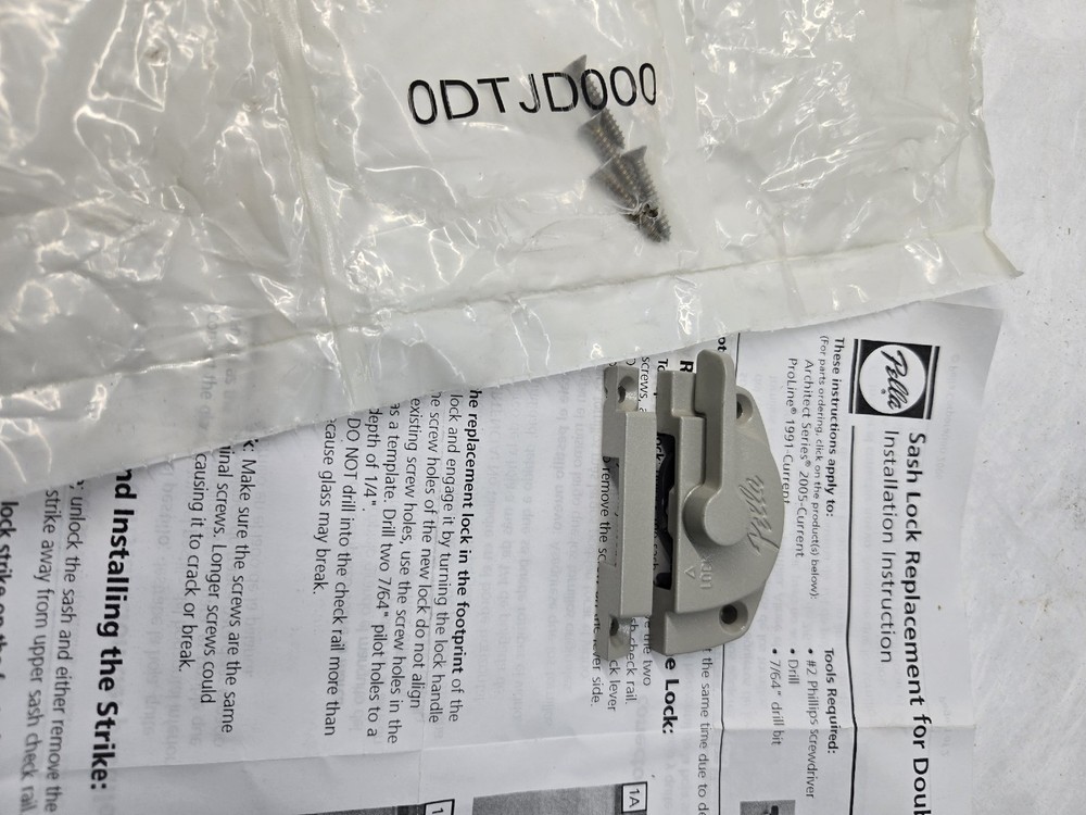 Semco Lock And Keeper For Double Hung Window. Bronze