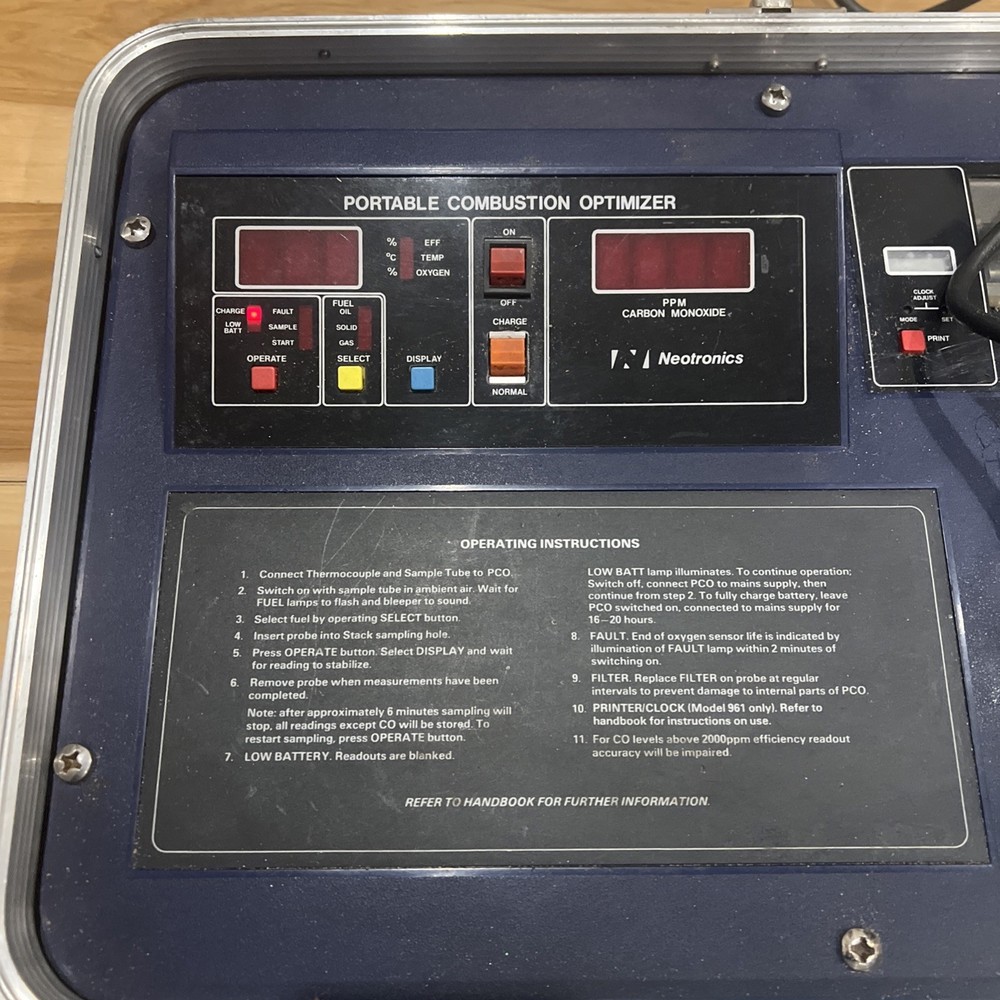 Neotronics Portable Combustion Optimizer Model 960