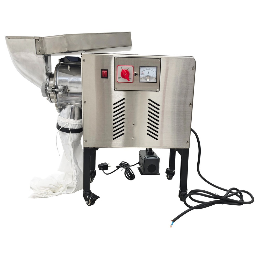 220V Horizontal Continuous Feeding Type Pulverizer Grinder Grain Mill Grinder