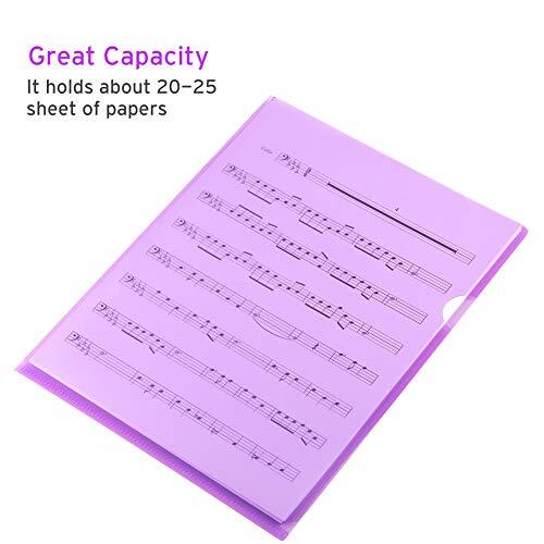 25 Pack Clear Document Folder Project Pockets, Clear Plastic Multicolored