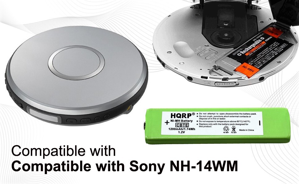 Battery Replacement for NH-10WM Portable CD / MD / MP3