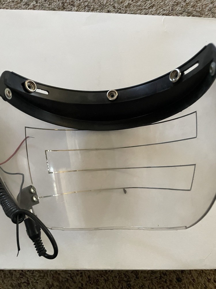 Vintage open face heated Snowmobile visor