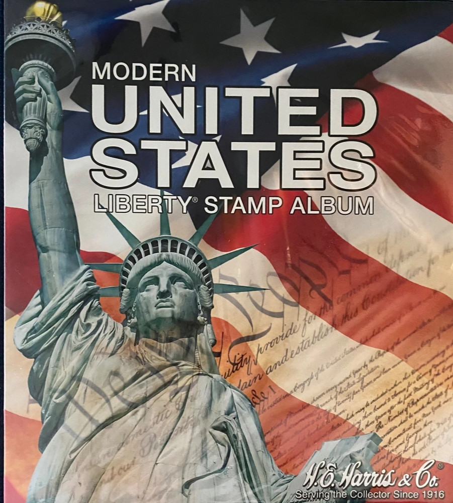 HE Harris US Modern Liberty Stamp Album 2.5 Inch 3-Ring Flag Binder - New