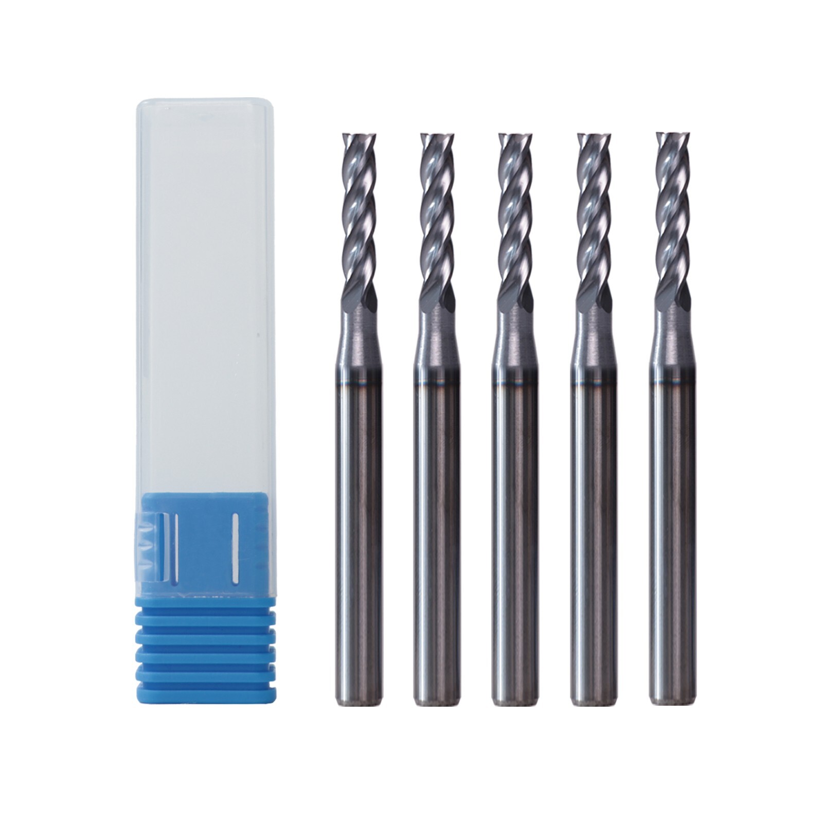5 PCS 5/32" 4 Flute 2" Overall Length Solid Carbide End Mill AlTiN Coated