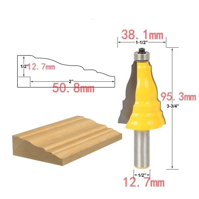 1Pcs Door & Window Casing Router Bit - 1/2" Shank