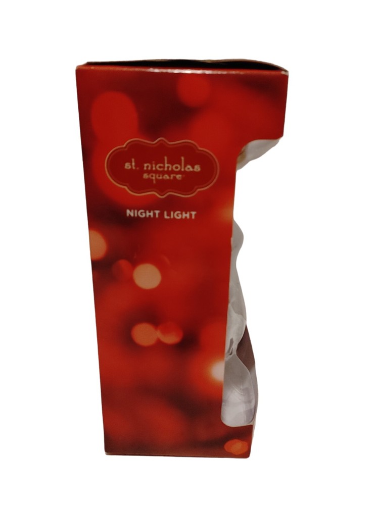 St. Nicholas Square Night Light Clear Glitter Angel Blonde