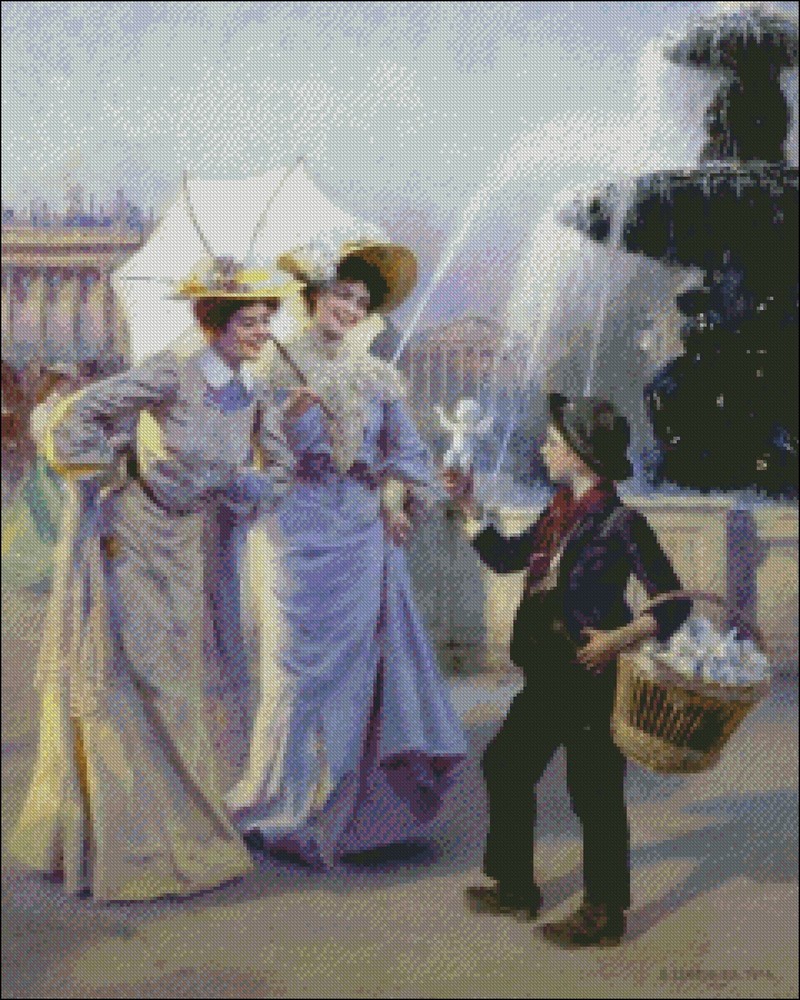 Chart Needlework - Counted Cross Stitch Patterns - A kid from Paris