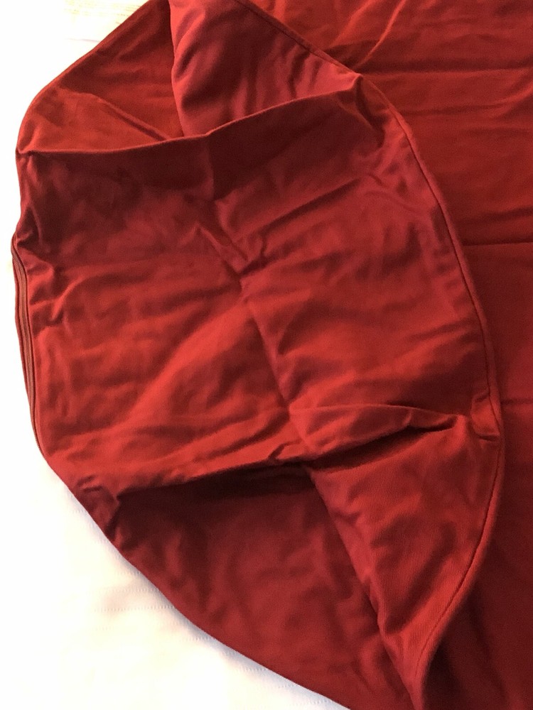 Pottery Barn Kids Anywhere Round Red Twill Slipcover 34” Diameter 14.5” Tall