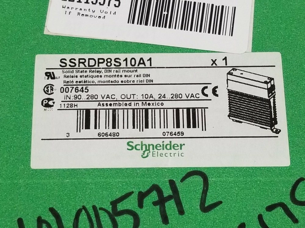 NIB SCHNEIDER ELECTRIC SSRDP8S10A1 SOLID STATE RELAY, DIN RAIL MOUNT
