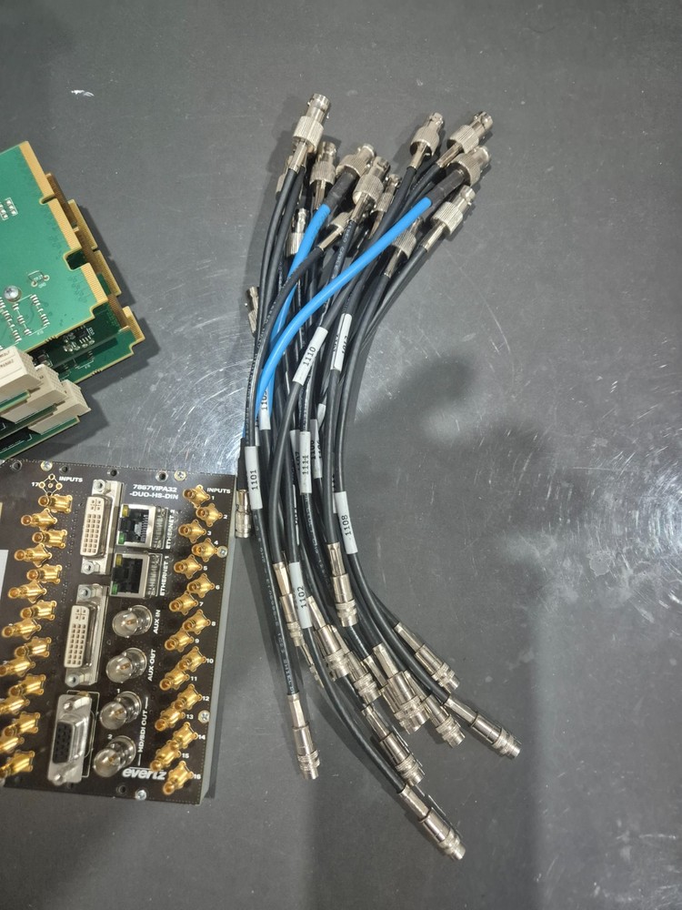 Evertz 7867VIPA32-DUO-HS-DIN HD/SD Display Processor Multiviewer Mini Din cables