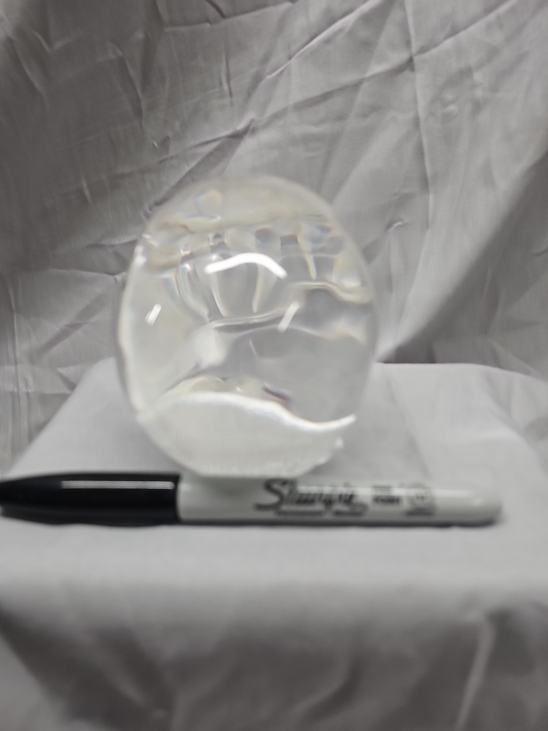 Glass Skull Paperweight / Decoration - 2 Lbs!