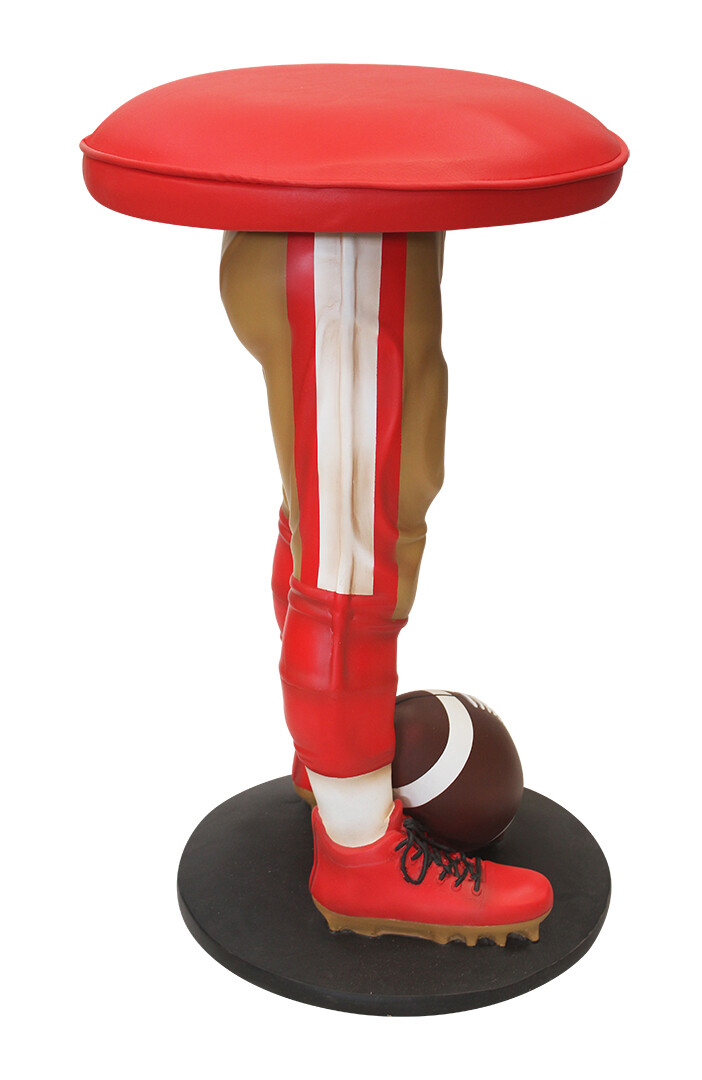 Football Stool - Sports Bar Stool Football Player in Red and Gold Uniform