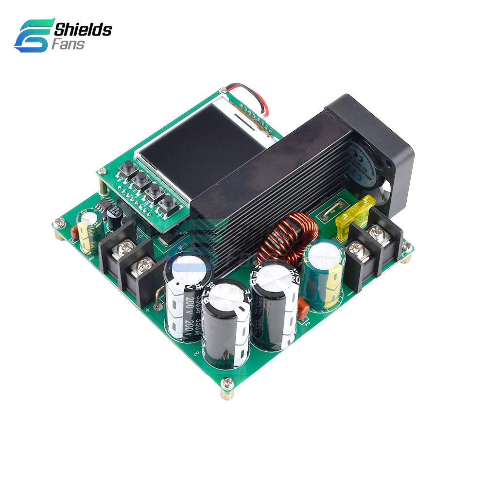 DC9V~60V 900W 15A CNC LCD Display Constant Current Voltage DC Boost Module