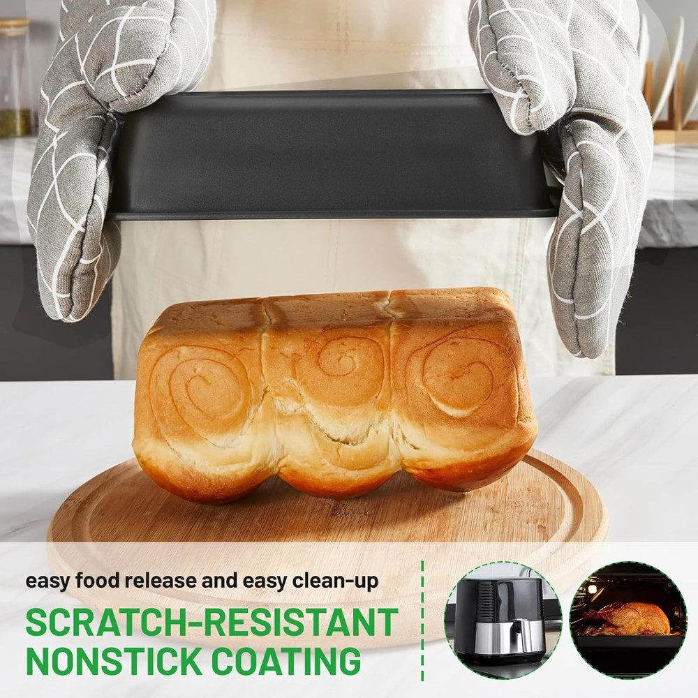 5 Pieces Baking Pans Set Nonstick Baking Sheet Tray Oven Pans Bakeware Set