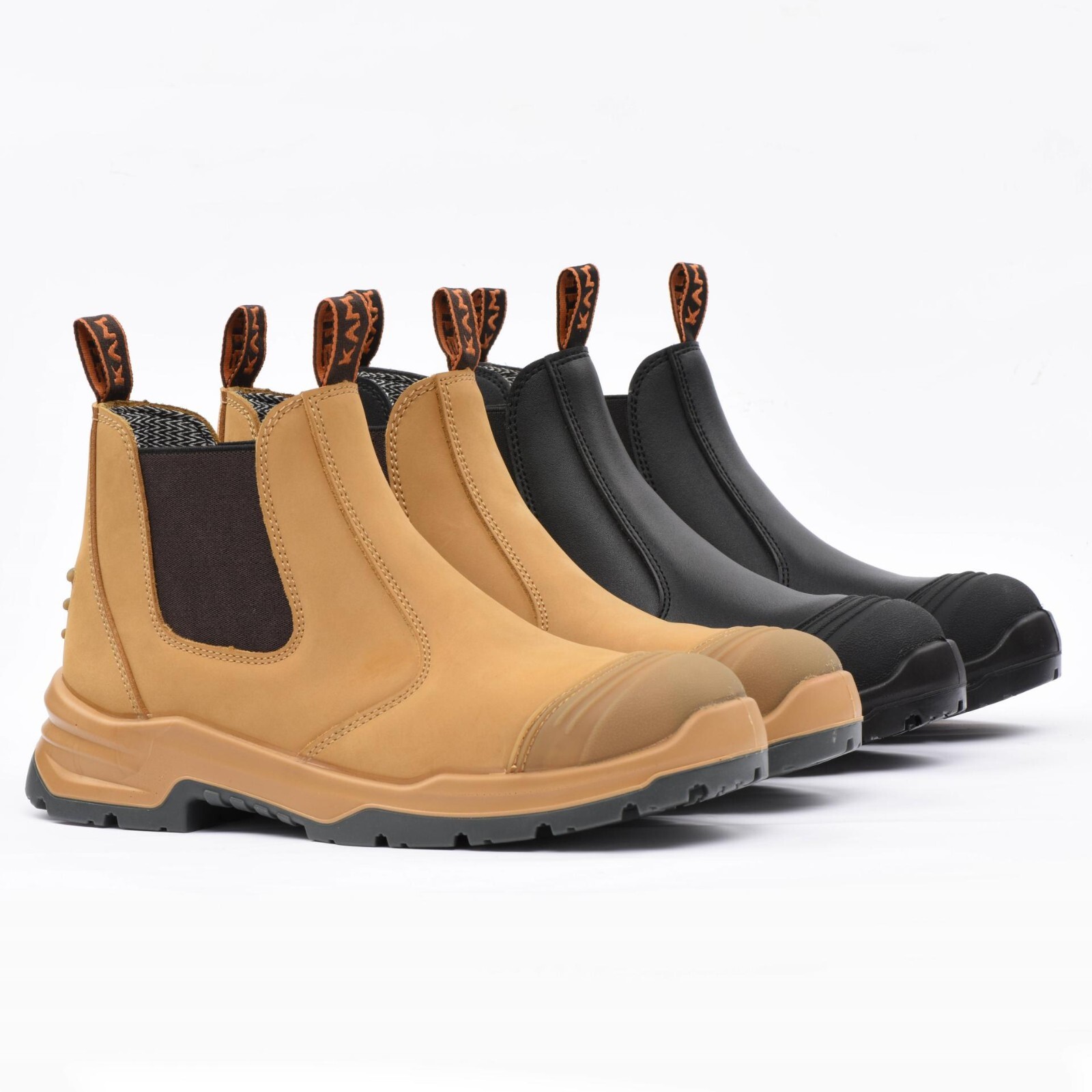 Work Boots for Men, Slip On Work Shoes, Steel Toe Cap Waterproof Safety Shoes