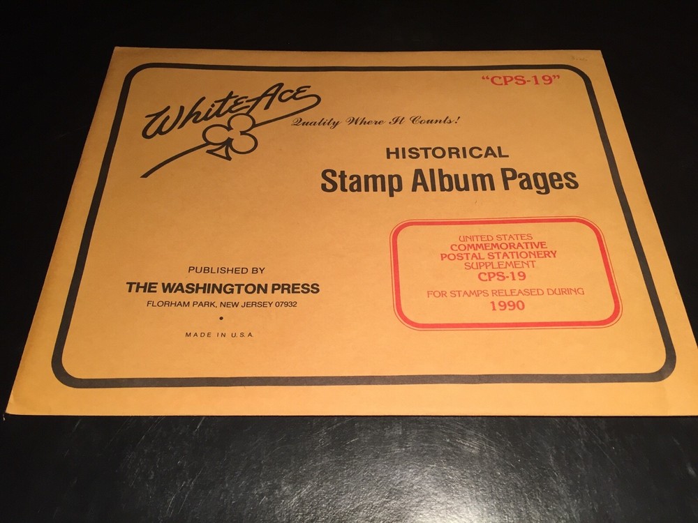 New White Ace Pages U.S. Commemorative Postal Stationary 1990 CPS-19