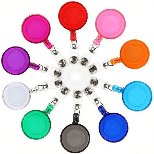 10 Pcs Retractable Badge Holder