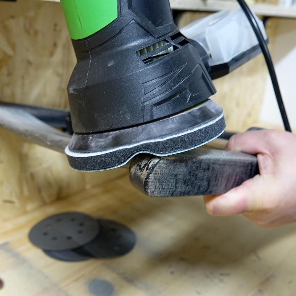 5 inch Orbital Sander Foam Pad 4 PCS, Interface with 8 Medium, Black