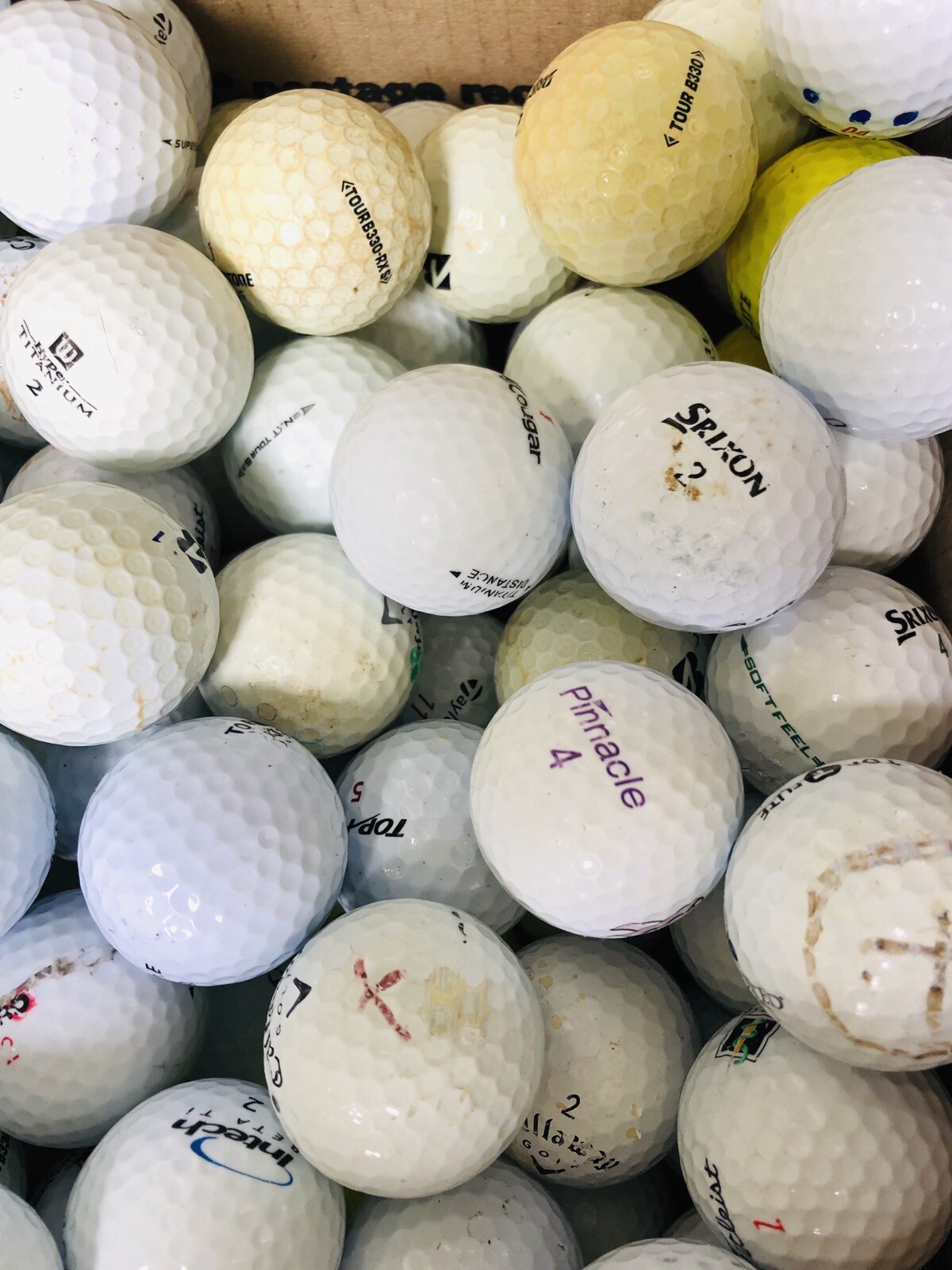 200 “Shaggy” Balls Assorted Brands Mix - HIT-AWAY SHAG Used Golf Balls