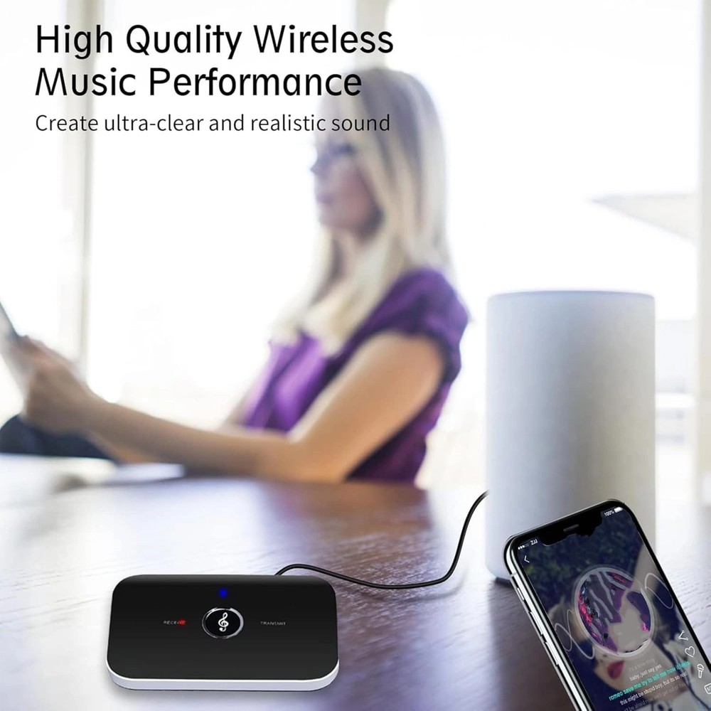 Transmitter Receiver 3.5mm Jack Aux Adapter 2 IN 1 Wireless Audio Bluetooth 5.0