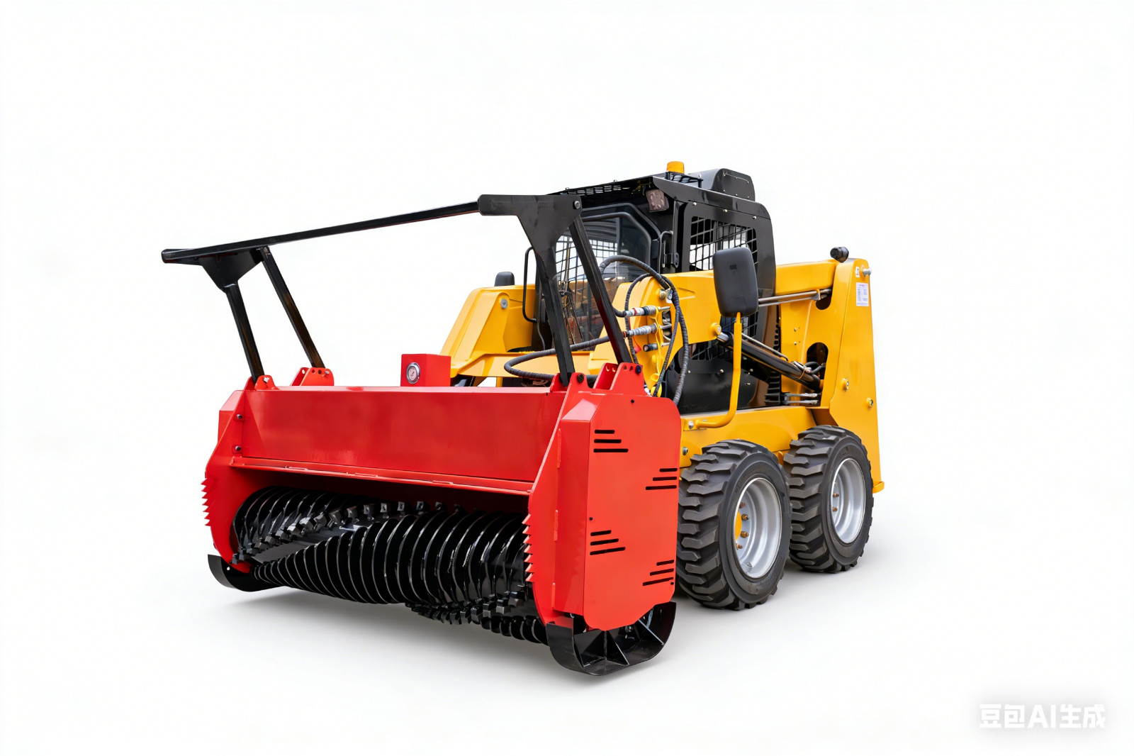 72" Skid Steer Drum Forestry Mulcher Bobcat-Compatible Brush Cutter Clearing