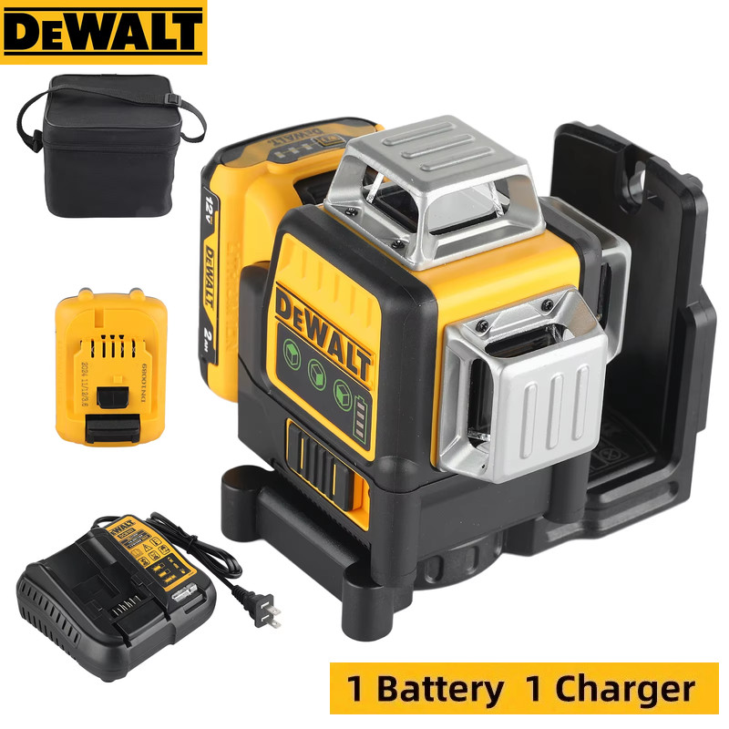 DeWalt DW089LG 12V Green 3x360 Laser Level + Battery & Charger Kit