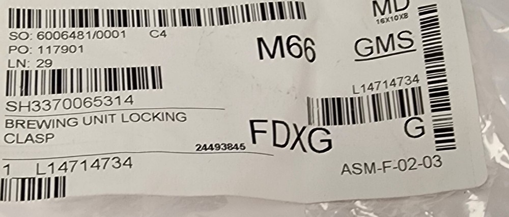 Schaerer 3370065314 Lock, Brewing Unit