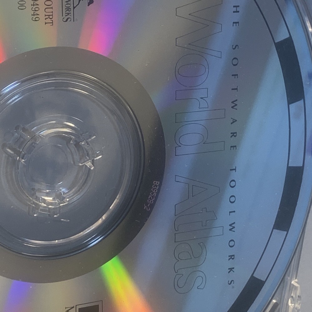 1993 The Software Toolworks World Atlas Reference Map CD-ROM