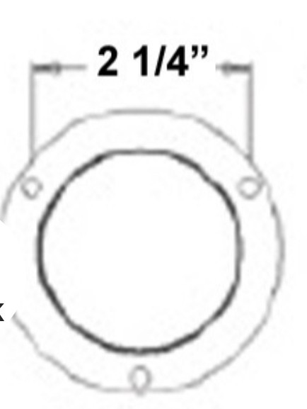 2” AMBER Round Clearance Marker Light Flush Mount ~ UBLights SEF2000A-2