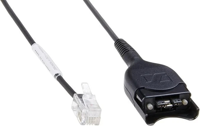Sennheiser CSTD 08 Quick Disconnect to Modular Plug Coiled Cable 05365