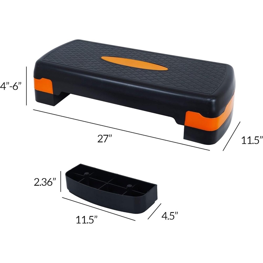 Fitvids Adjustable Workout Aerobic Stepper Step Platform Trainer, 27-Inch
