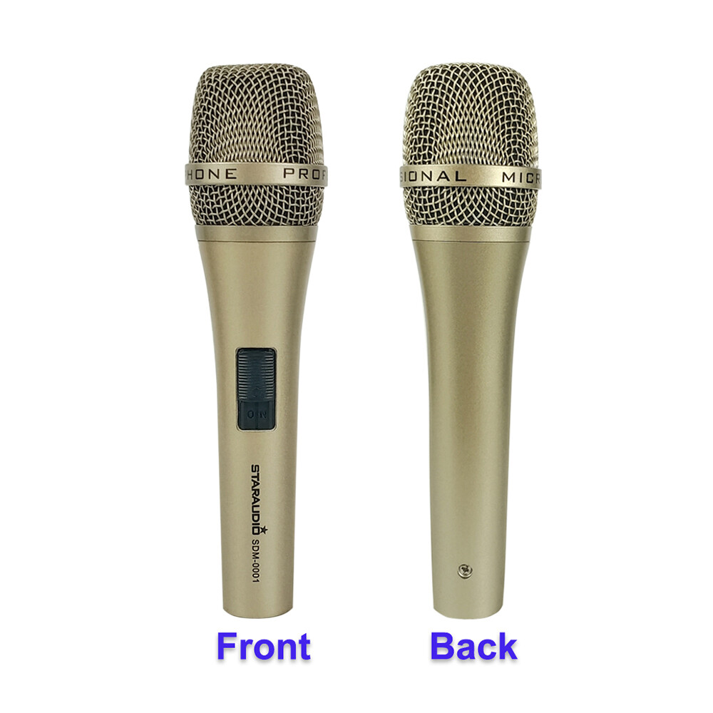 Unidirectional Wired Handheld Microphone Dynamic XLR Cable Mic For Metal Stage