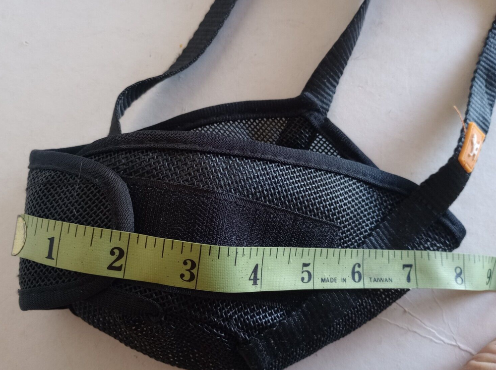 Mesh Dog Muzzle Large? Adjustable Black New - No Package