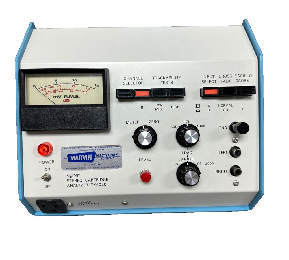 Signet Cartridge Analyzer TK6020 Record Player Audio Test Equipment